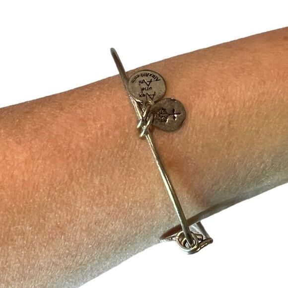 Alex and Ani Endless Knot Silver Charm Bangle Bracelet - Picture 10 of 10